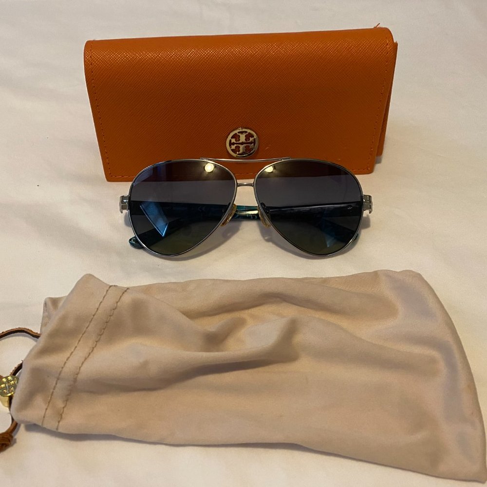 Tory Burch Aviators with Tortoise Turquoise Frame